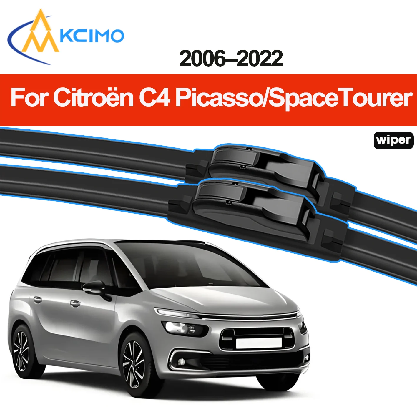 

KCIMO 2PCS New Front Windshield Wiper Blade Suitable for Citroën C4 Picasso/SpaceTourer 2006-2022 Front Windshield Accessories