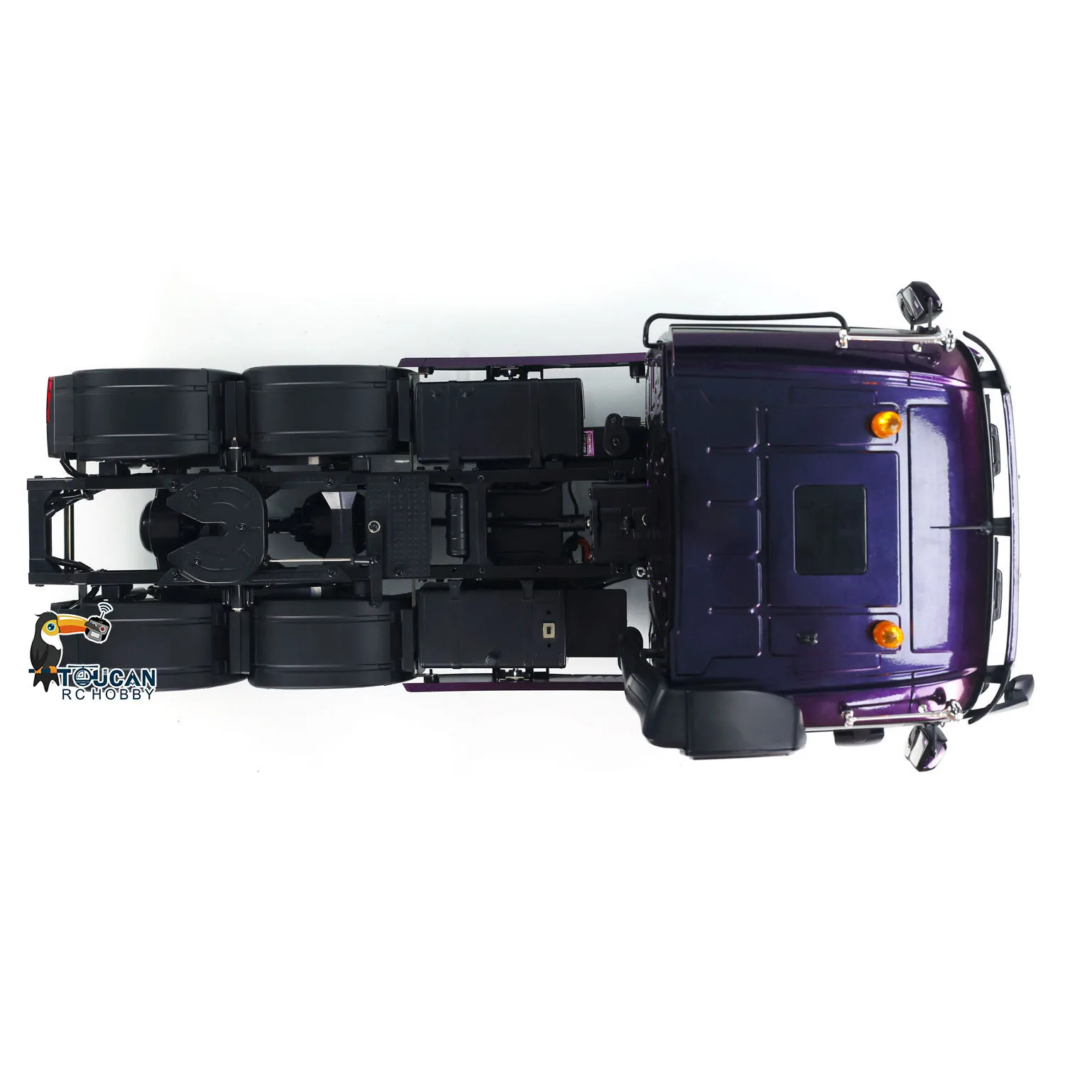 

RC Tractor Truck 6x4 Customized 1/14 Remote Control Car Painted Assembled Model Light Sound Set Rotating Lights TOUCAN RC HOBBY