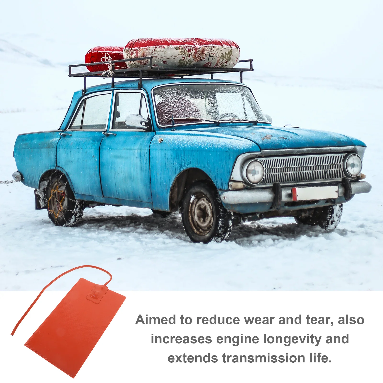 Car Engine Block Heater Pad Silicone Oil Pan Heater for Hydraulic Fluid Reservoir Efficient Warm Up in Winter Conditions
