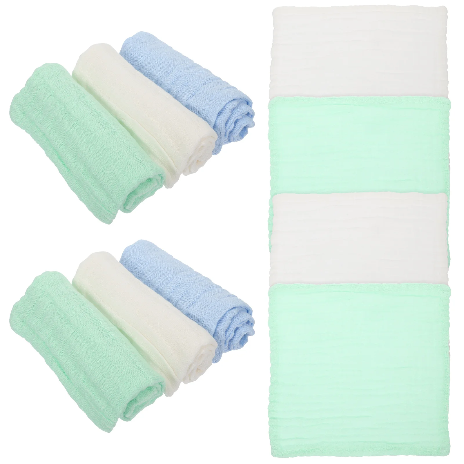 10 قطعة منشفة الطفل الشاش لينة لطيف طفل لعابه منشفة القماش صنعة بديعة عملية متعددة الأغراض ملابس التجشؤ