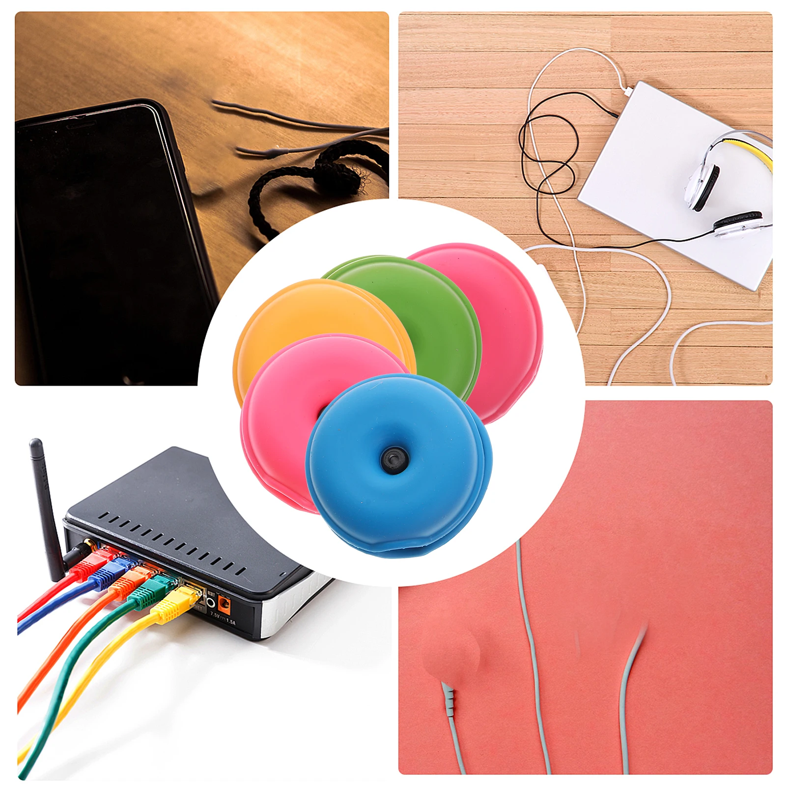 

5 pcs Wire Organizer Cable Keeper Soft Turtle Shaped Portable Storage Winder For Travel Home Office Protects Cables From