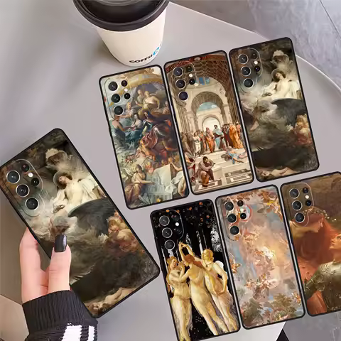 land angels painting renaissance art Phone Case Cover For Samsung Galaxy S24 Ultra 23 S22 Plus S21 FE S20 S9 S10 Note 10 Pro 20