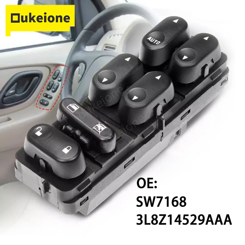 

3L8Z14529AAA for Ford Escape Mazda Tribute Mercury LHD Electric Master Power Window Control Switch Regulator Button SW7168