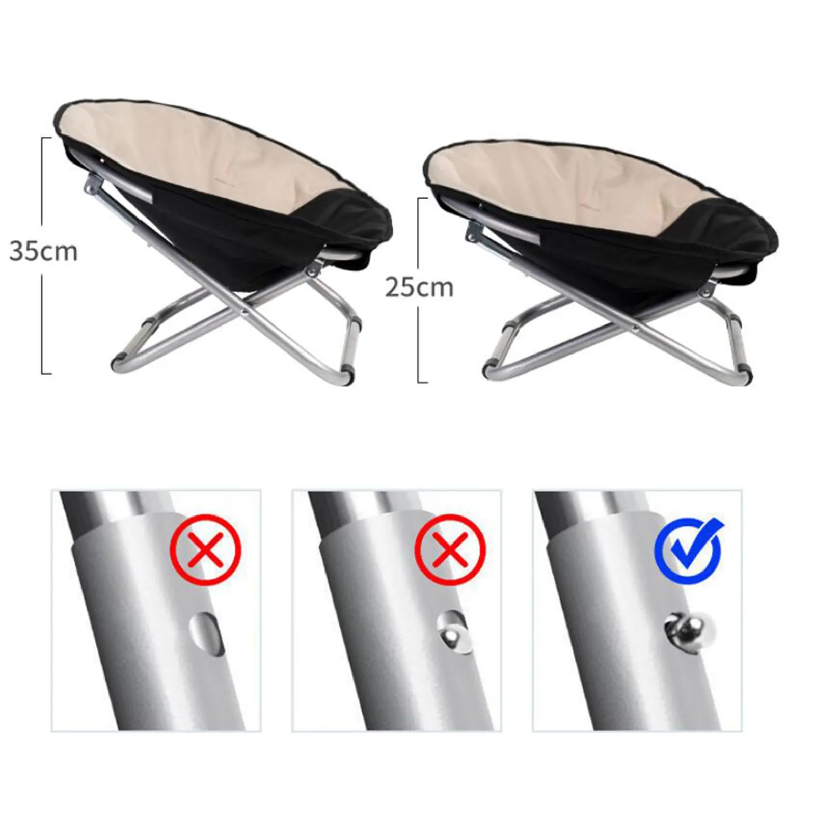 Elevated Pet Bed Foldable Cat Hammock Bed Sleeping Nest Adjustable Height Comfortable Portable Furniture Metal Stand Folded Cot