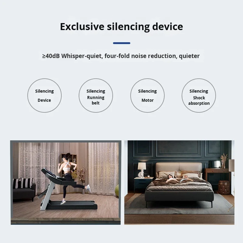 Treadmill Home Use Small Flagship Store Model Indoor Court Shock Absorption Silent Foldable Flat Walking Machine Unisex Fitness