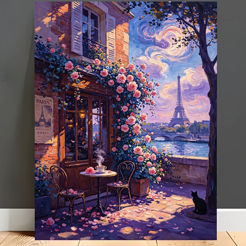 500/1000/1200/2000PCS Puzzles for Adults Paris Street Scene,Jigsaw Puzzles Brain Challenge Game Gift Home Decor