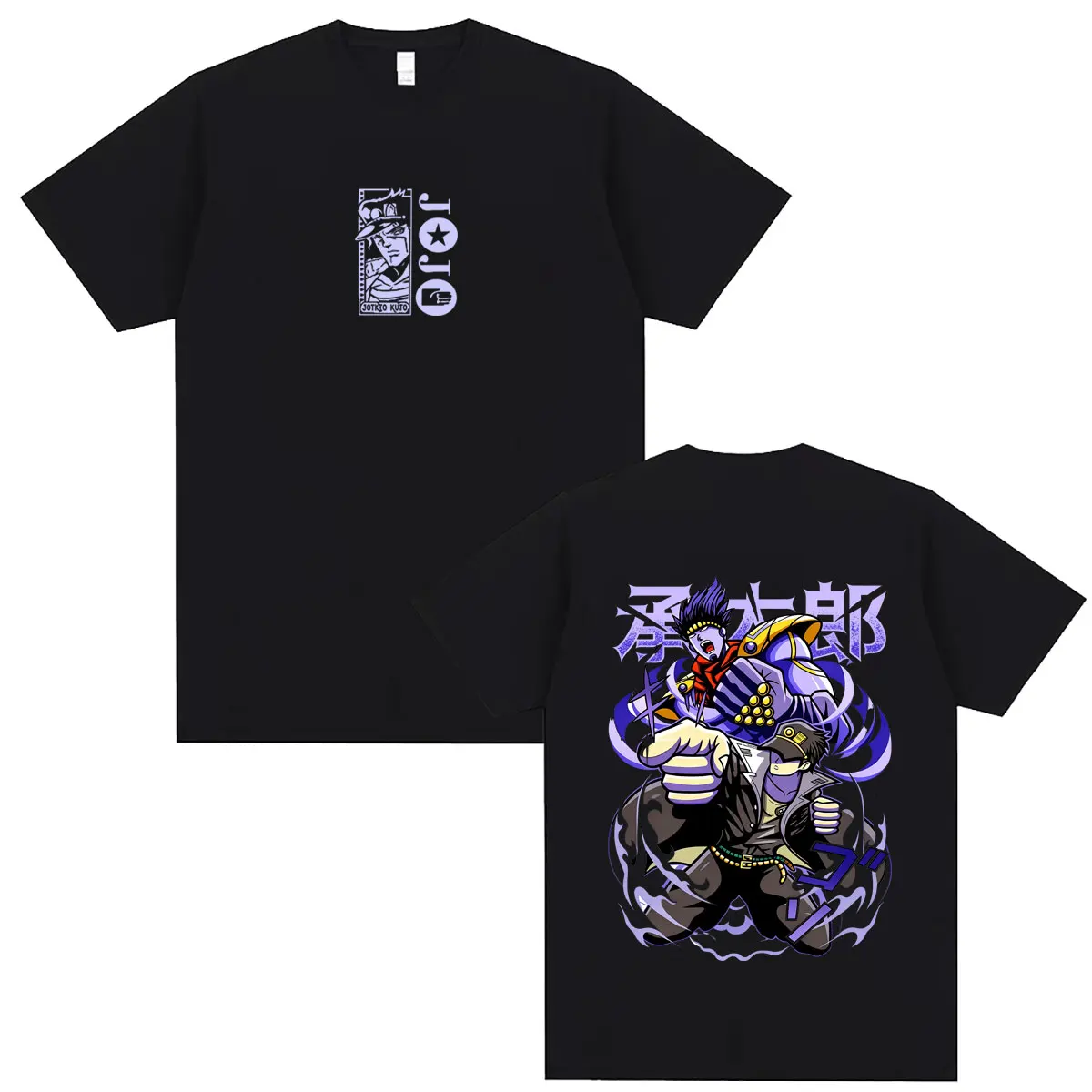 Anime Jojo Bizarre Adventure Jotaro Kujo Graphic T Shirts Men Women Casual Manga T-shirt Unisex High Quality Soft Cotton Tshirt