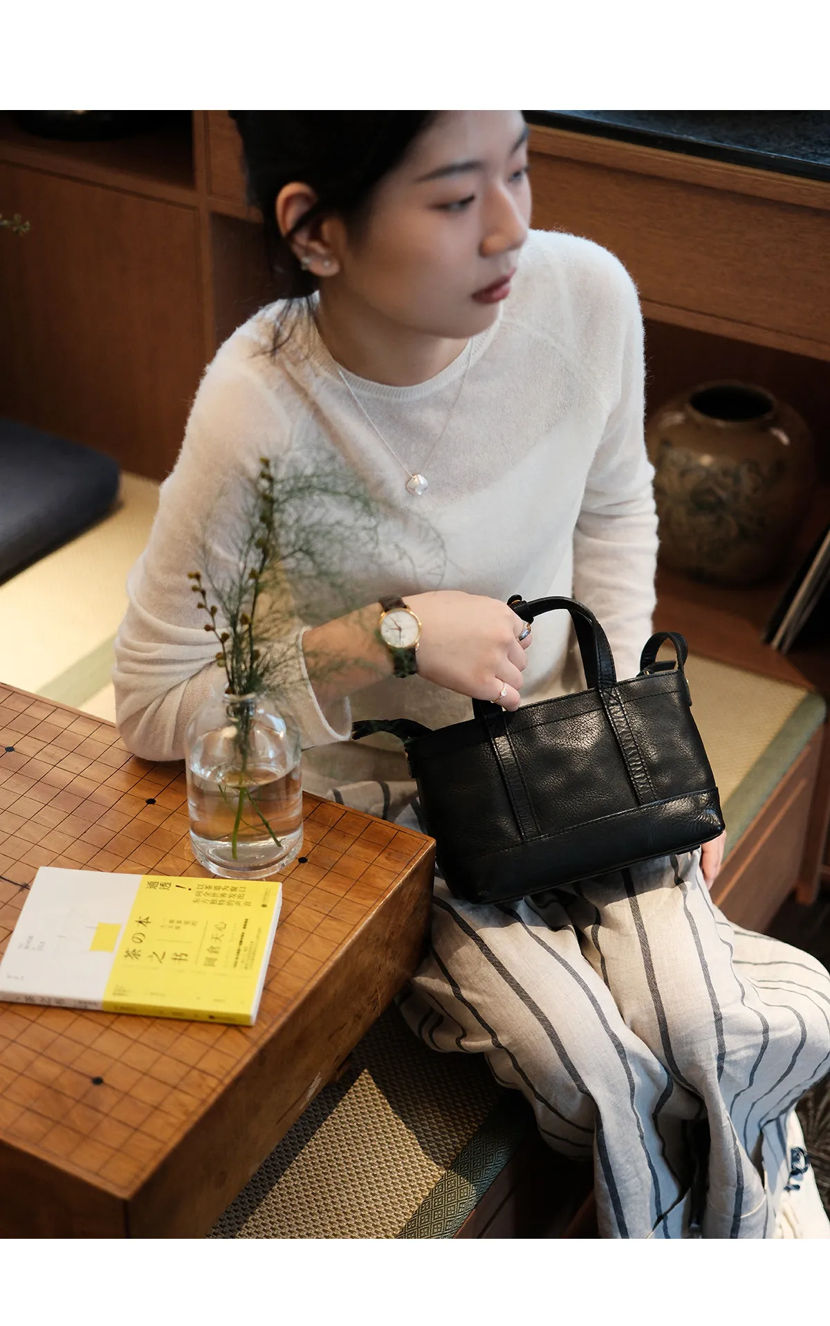 PNDME lässige handgefertigte Damen-Handtasche aus echtem Leder, modische Designer-Handtasche aus natürlich pflanzlich gegerbtem Rindsleder, Umhängetasche – Detail 14