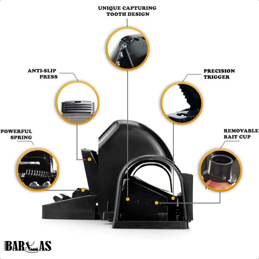 Tunneled Safe Pest Control Rat Trap Humane Dual Entry Traps for Rats and Mice Rat Snap Traps with Safe Pedal Design Outdoor Rod