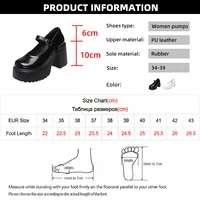 Black Super High Heels Mary Jane Shoes Women 2026 Goth Chunky Platform Pumps Woman Plus Size Ankle Buckle Party Lolita Shoes 42 - Image 6