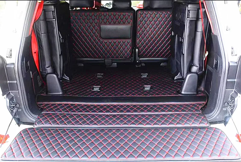 Top quality, Full set car trunk mats for Lexus LX 570 7 seats 2021-2007 waterproof cargo liner mat boot carpets for LX570 2015