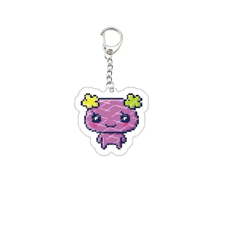 GoGo Tamagotchi Keychain Acrylic Tamagotchi Mametchi Kuchipatchi Mimitchi  Pendant Keyring Key chain Key Ring Fans Gift