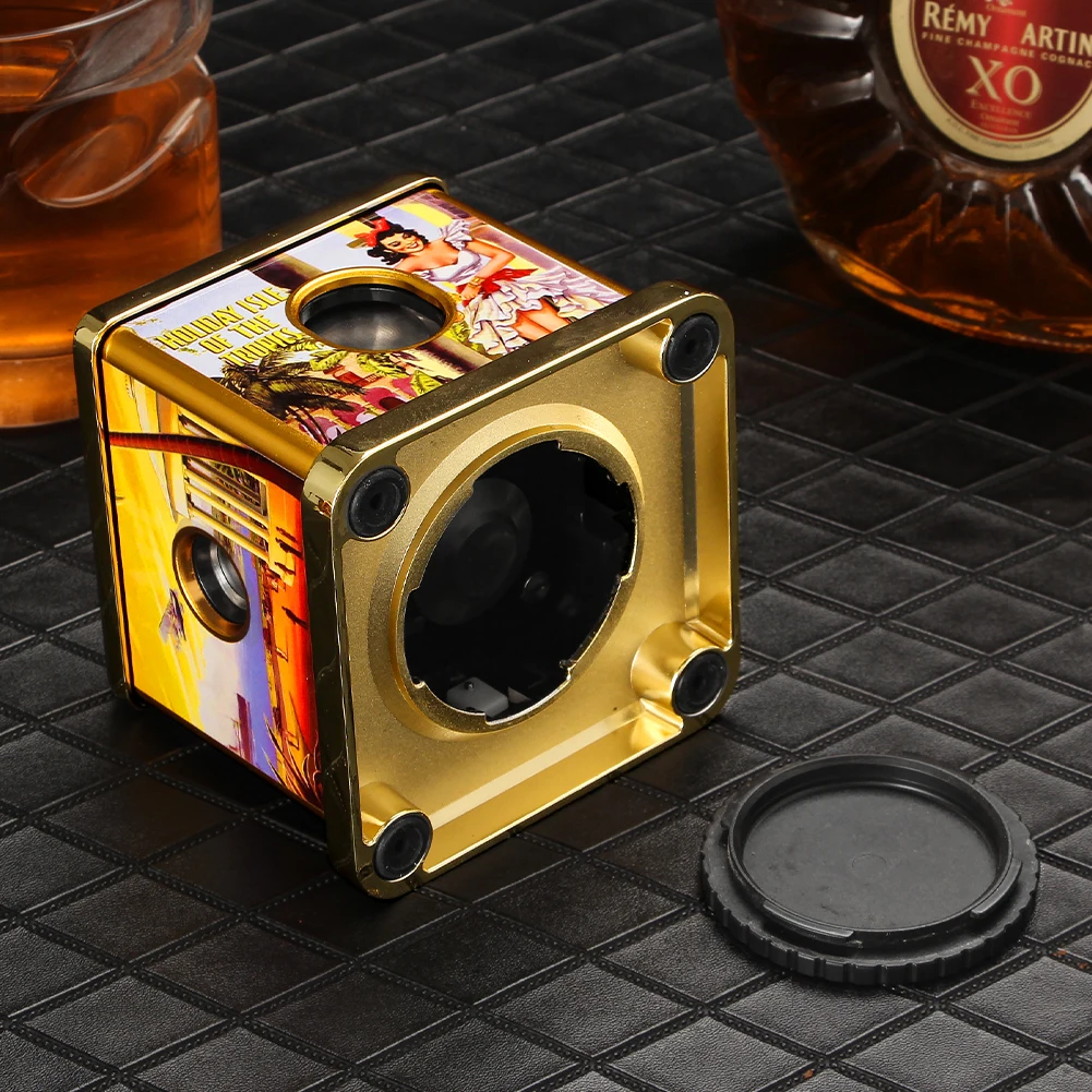 GALINER Cigar Cutter Metal Home High-end 4-Sided Pattern Cutting Tool For Cigar Smoking With Gift Box