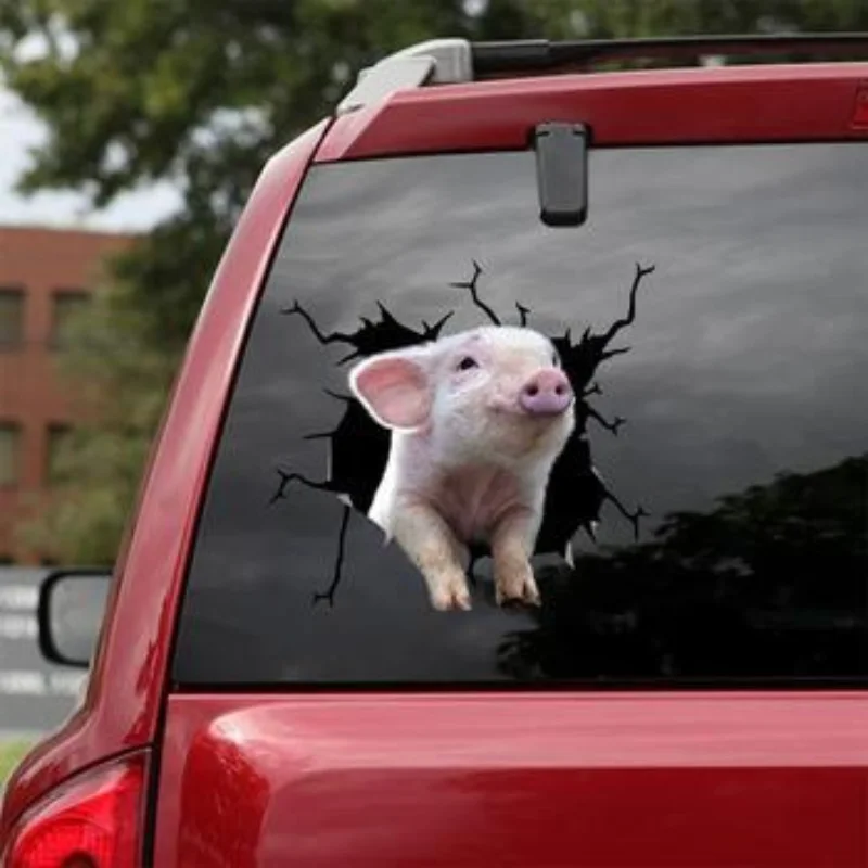 New Car Stickers Pig Lover Car Styling Accessories Auto Decal Pet Pig Decal Window Sticker Decoration Car Decor наклейки на авто