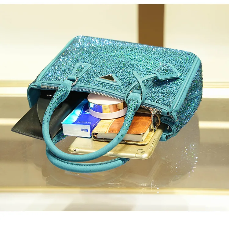 Luxury Brand Women\'s Shoulder Bag Handbag Evening Cosmetic Diamond Inlaid Glitter Y2k Female Wedding Party Banquet Crossbody