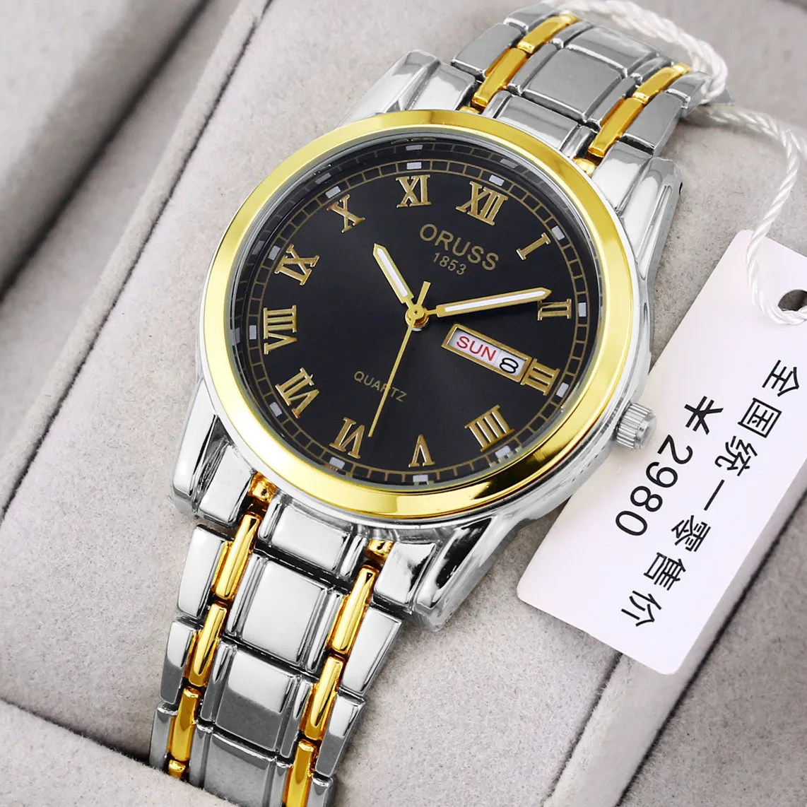 Reloj clásico de cuarzo para hombre, pulsera con números romanos, color dorado, plateado, verde, azul, rojo y negro