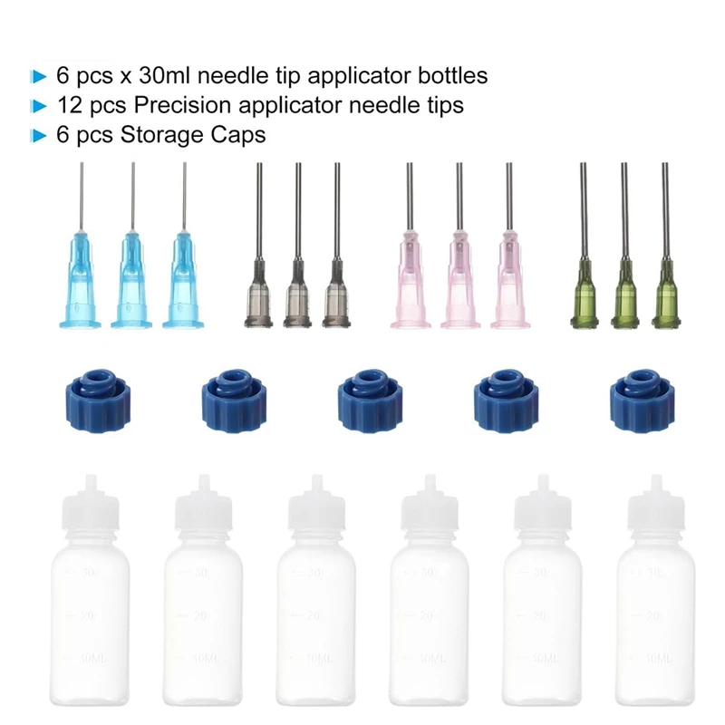 1Oz Precision Applicator Bottles,12Pcs 30Ml Needle Tip Squeeze Bottle Small Squeeze Bottles Mini Needle Bottle With Caps