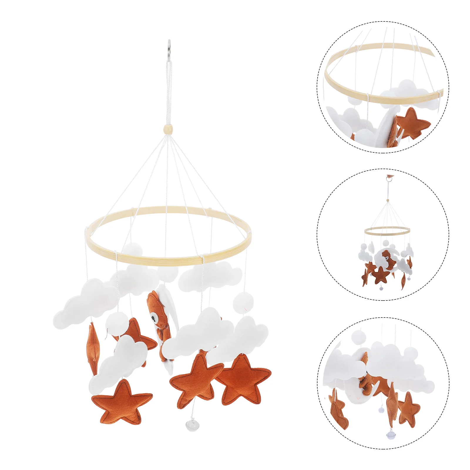 Cama sino decoração bebê móvel para berço espaço berço menina feltro berçário móveis nuvem infantil