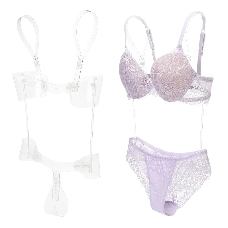 

Invisible Bra Hanger Transparent Underwear Photo Shoot Stand Retail Store Mannequin Holder Women Intimate Apparel Showcase Rack
