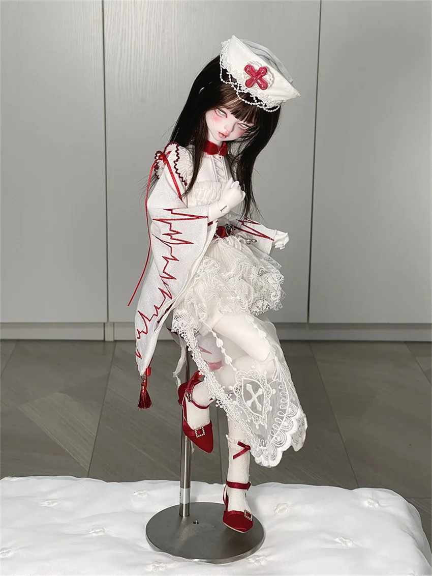 In Stock BJD/SD Shoes 1/3 1/4 High Heels Girls Silk Pointy One-button High Heels Multi-colored BJD Doll Accessories