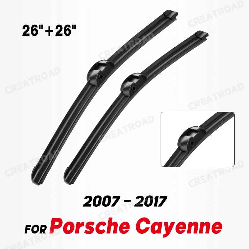 Wiper LHD Front Wiper Blades For Porsche Cayenne 2007 - 2017 Windshield Windscreen Clean Window Car Rain Brushes 26\