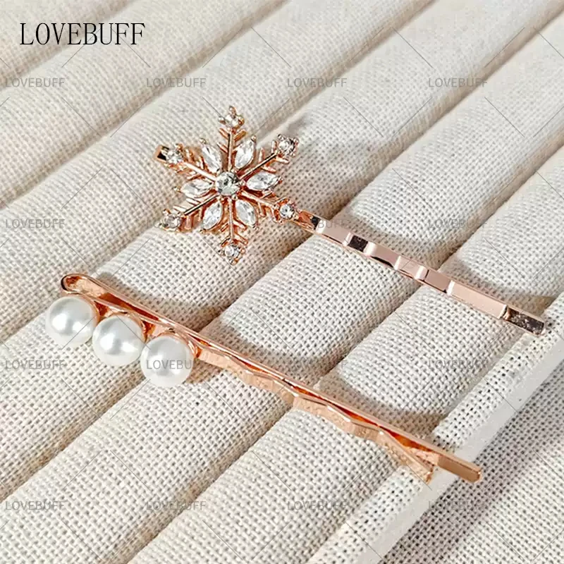 أنيمي الحب والفضاء العميق تأثيري ندفة الثلج دبوس الشعر الكرتون مشبك شعر قبضة الشعر باريت مشبك شعر ملحق عيد الميلاد هدية عيد ميلاد #1