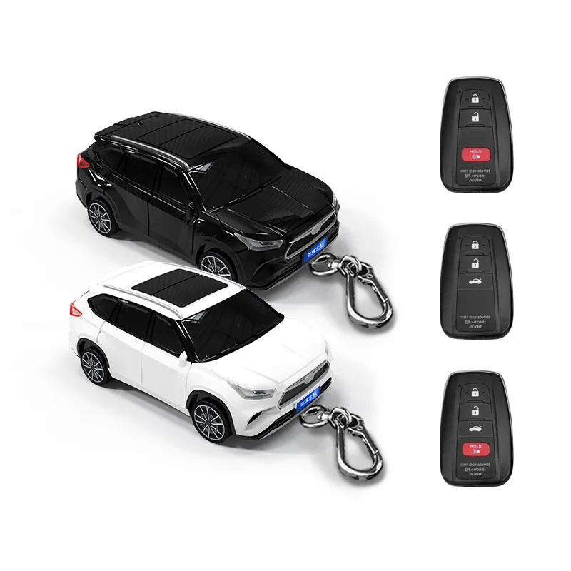 For Toyota Highlander Key Cover Car Model Key Protective Case Creative Personalized Gift Car Key Pack Buckle Accessory Key Cover