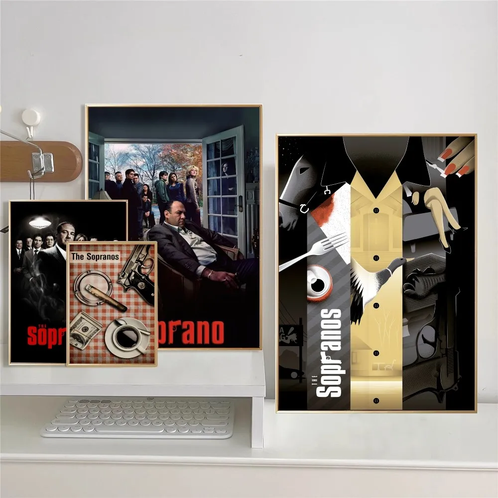Klassische tv-serie zeigen die sopranos selbst klebende kunst plakat wasserdichte papier aufkleber