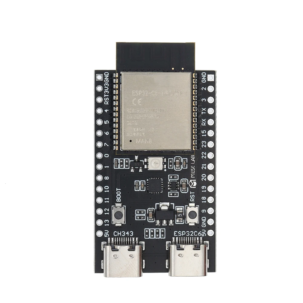 TENSTAR ESP32-C6 ESP32 WiFi+Bluetooth Internet Of Things Dual Type-C Development Board ESP 32 Core Board ESP32-C6-DevKit C