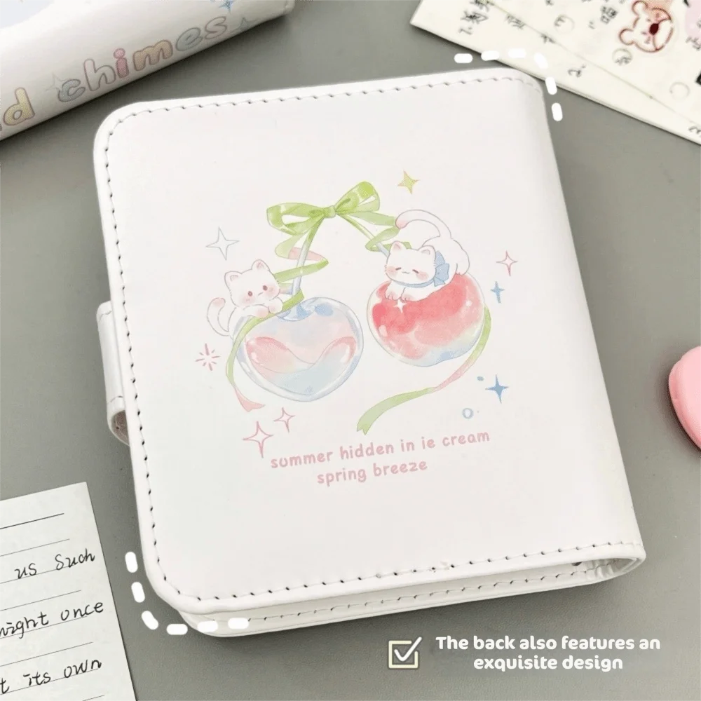 Portable Card Book M5 Cartoon Pattern Grid Card Album Leather Cover 20 Inner Pages  Photo Album Card Photo Collection