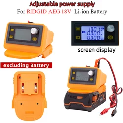 CNC DC Einstellbarer DC Spannungsregler Netzteil Konverter FÜR RIDGID AEG 18V Lithiumbatterie (ohne Batterie)