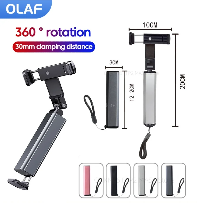 

360 Degree Rotating Mobile Travel Phone Holder Portable Phone Stand Folding Rotatable Selfie Holding Lazy Mobile phone Bracket