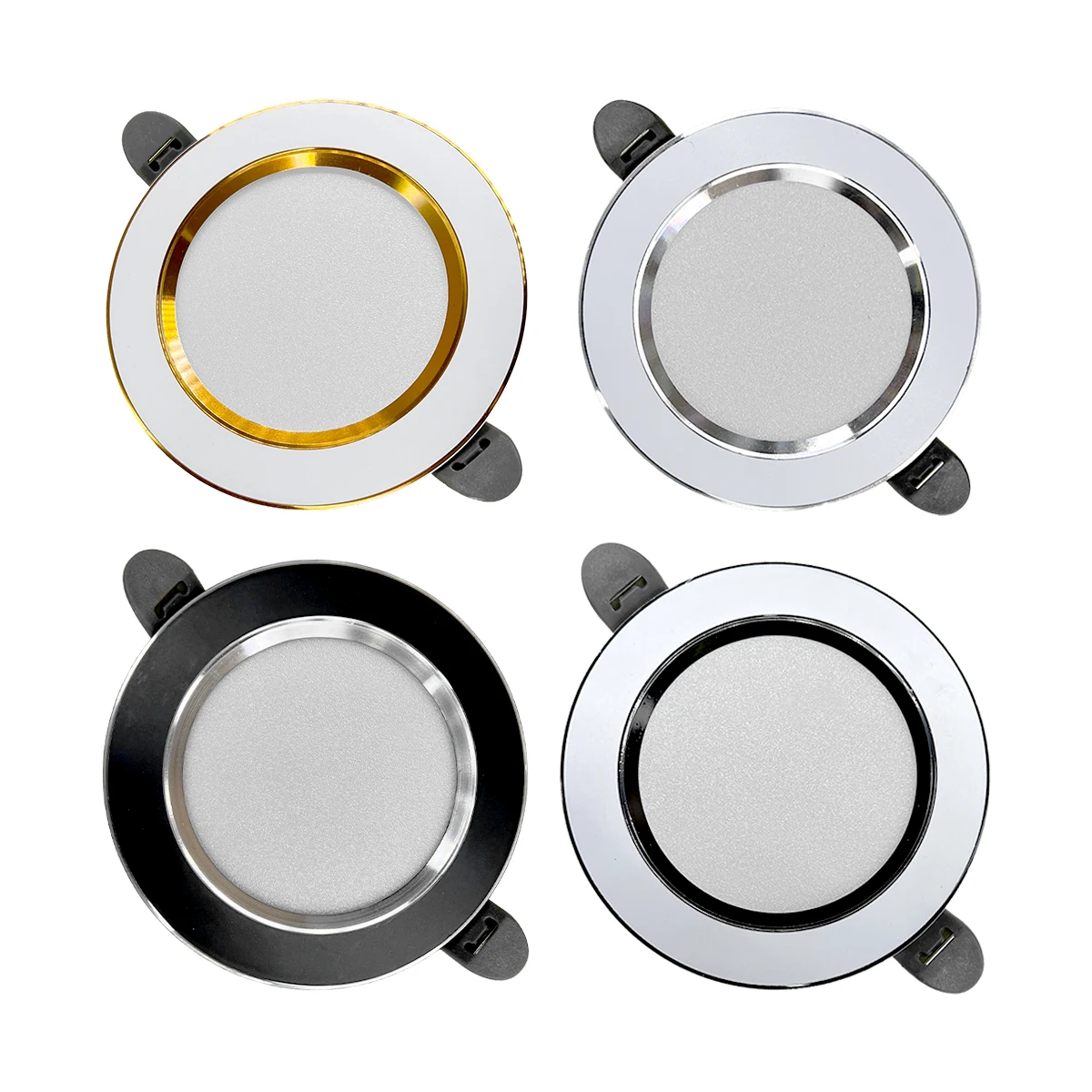 6w Led Ceiling Downlight Tricolor Changeable No Driver Needed 220v-240v Round Panel Color Easy High Power Energy-saving Recessed