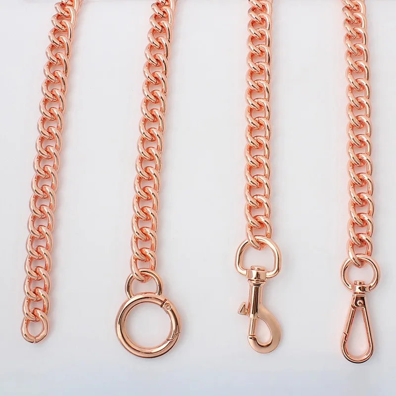 30/60/100/120cm Rose gold Luxury Aluminum Chain Handbag Strap Anodized Colored Chain for DIY Accessories Women Bags view 3