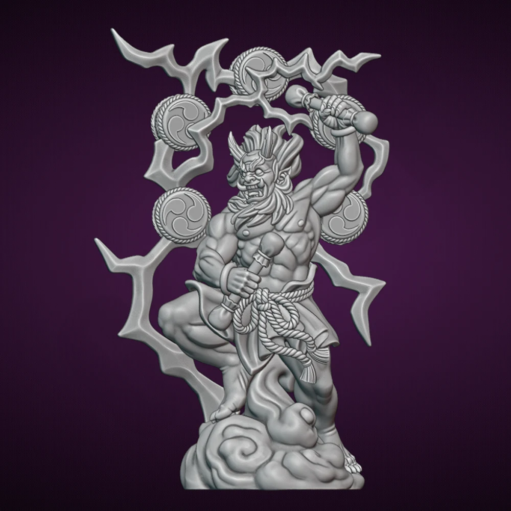 

1:24 Japan Raijin 3d Printed Model Resin Unpainted Figure Model Kit Miniature Garage Gk Kits Unassembled Diy Toys
