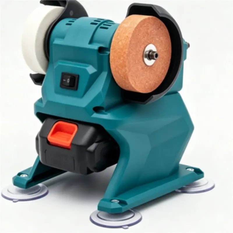 A25F-Dual Wheel 5500RPM Cordless Bench Grinder Metal Stone Polishing Tool For 21V Battery Power EU EU Plug