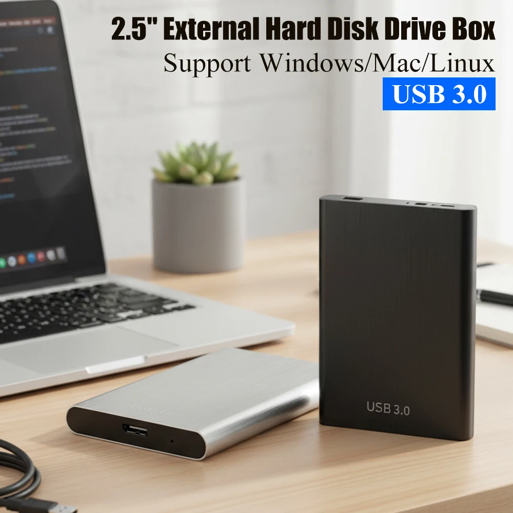 

USB 3.0 Mobile Hard Drive Case 2.5 Inch External Hard Disk Enclosure Portable Hard Disk Box For 1TB Portable Hard Drive HDD SSD