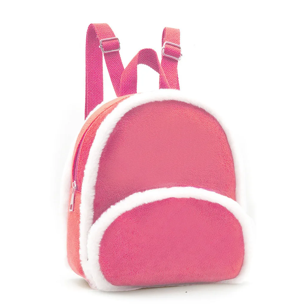 Children Plush Backpack Cute Fuzzy Trim Winter Toddler School Bag for Boys and Girls 2026