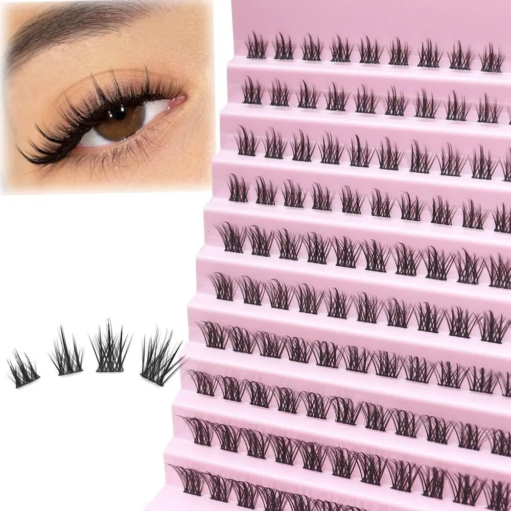 Natural Look False Eyelashes Wispy Style Bond and Seal DIY Lash Extension Kit Cluster Design Fake Eyelash Makeup Enhancement view 4