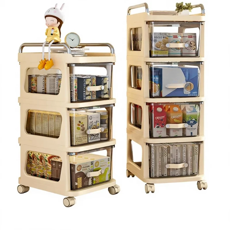 Modern simple and movable multi-layer three-layer rectangular locker household
