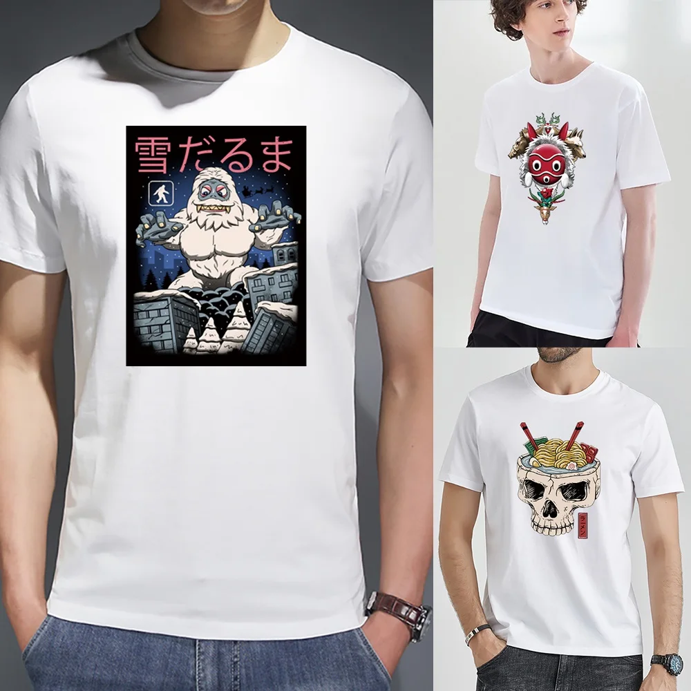 

T-shirts Men Short Sleeve Top Male Summer Fashion Trend Streetwear Hip-Hop Tops Printed Clothing Harajuku Crew Neck Man Tshirt