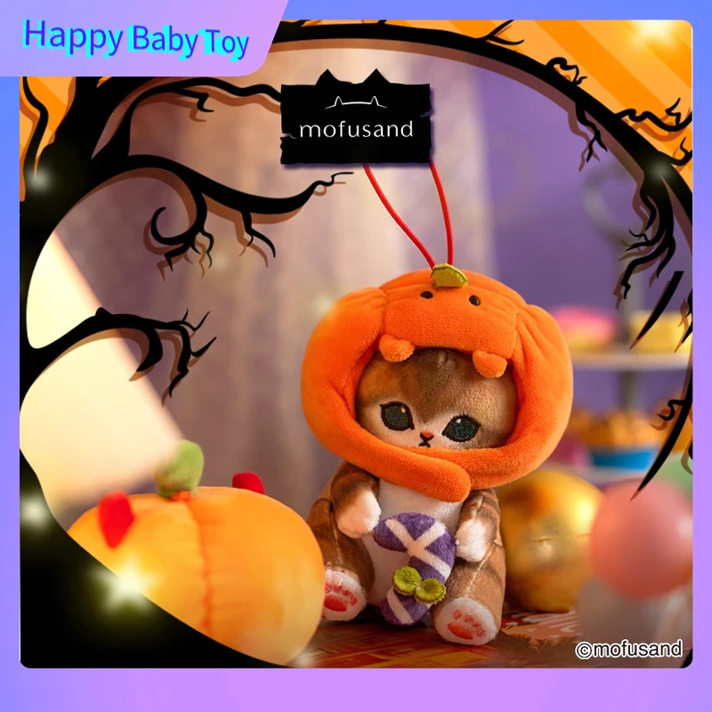 

Genuine Mofusand Halloween Pumpkin Plush Doll Pendant Backpack Mobile Pendant Cute Desktop Decoration Toy Keychain Holiday Gift