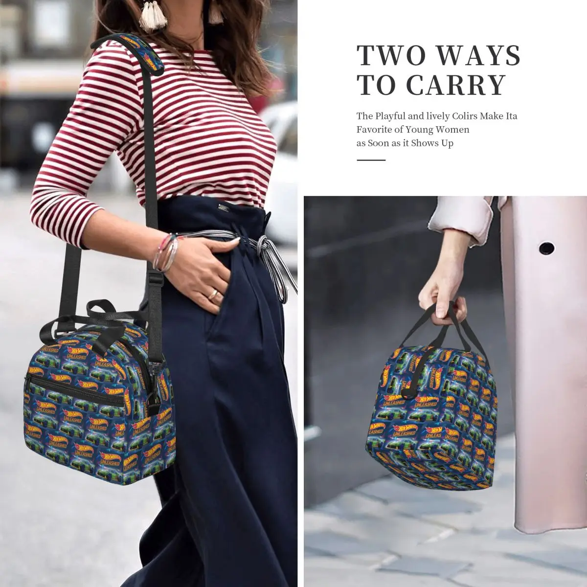 Hot Wheels Cars Insulated Lunch Bag for Women Office Cooler Thermal Box Tote Portable Lunch Boxes view 6