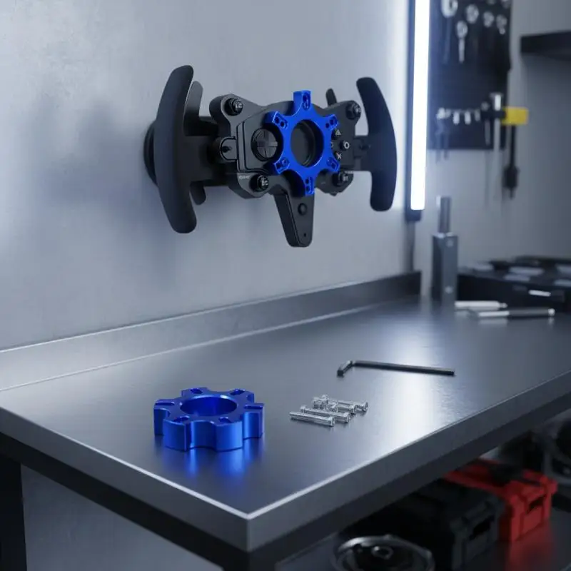 

【L】Simulator Racing Steering Wheel Adapter 70mm Adjustable for Thrustmaster T300RS for P310 R383 Y Enhanced Stability