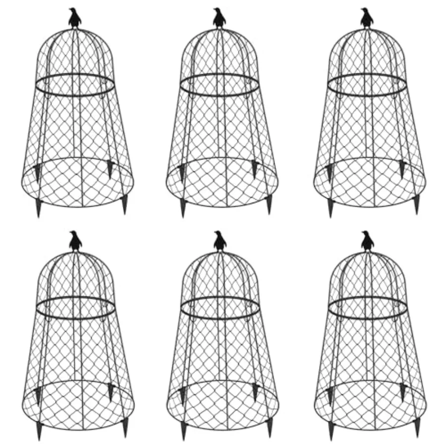 

Garden cloches for outdoor plant protection galvanized steel wire mesh silver-gray durable animal-proof coverage for seedlings
