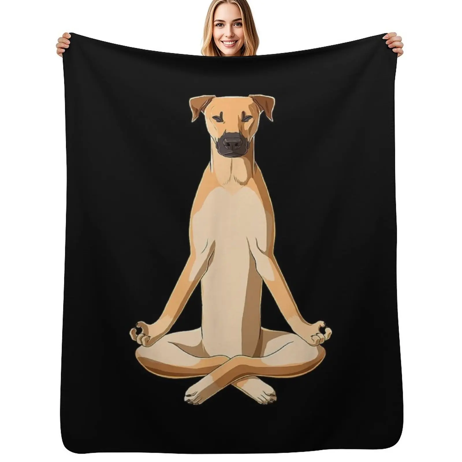 

Funny Black mouth cur Throw Blanket Stylish Couch Blanket for Home Living Room