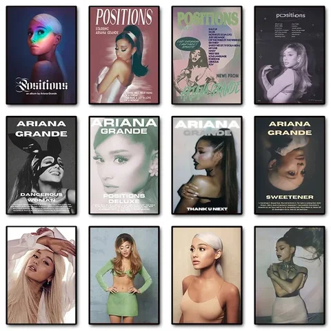 Ariana Grande Music Album Poster  HD Printed Canvas Wall Art Portrait from Positions  Home Decor for Fans Gifts and Wall Decorat