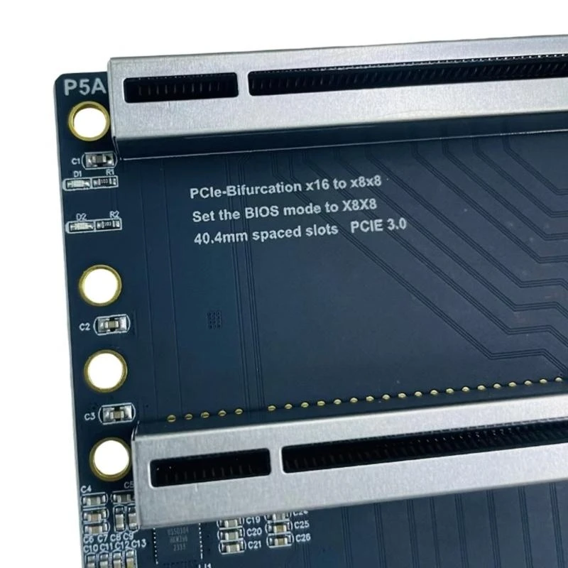 

U55B PCIe3.0 x16 to X8x8 Expansion Converters Card 40.4mm Space Slot