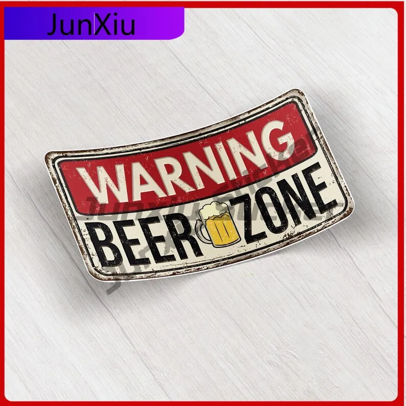 

Beer Zone Vintage Warning Sign Car Sticker Vinyl Decal Camper Bumper Custom Decals For Car Decoration Vintage Stickers Accessori