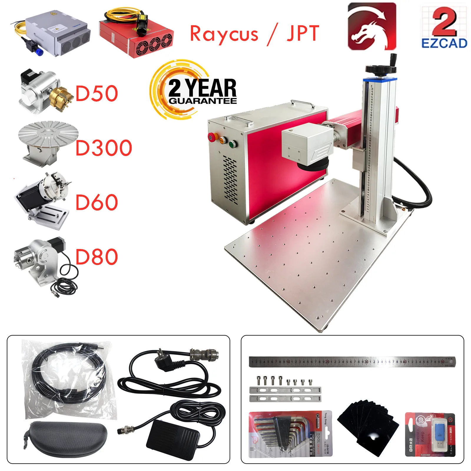 JPT LP Raycus Max Fiber Laser Marking Machine 20w 30w 50w Metal Cards Stainless Steel Gold Silver Engraving Lightburn o EZCAD V2